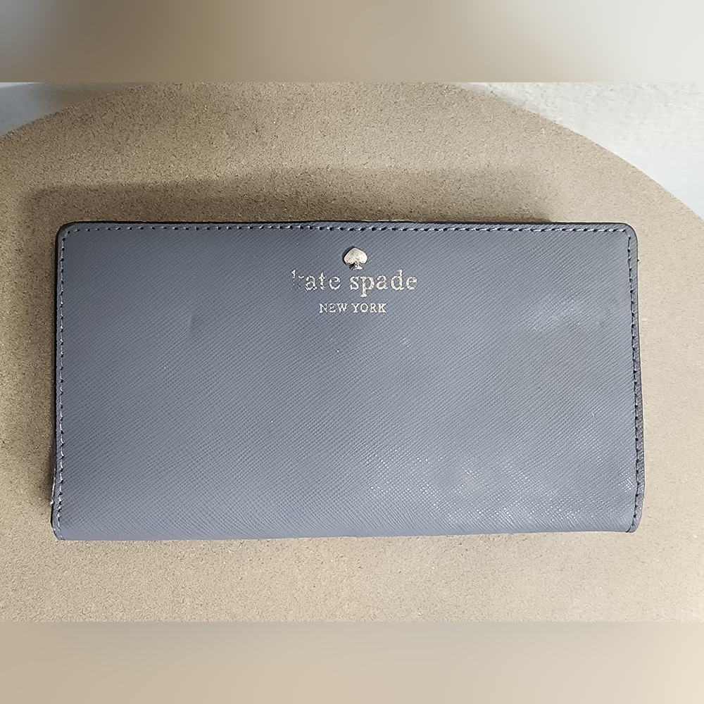 Kate Spade Gray Bifold Long Wallet